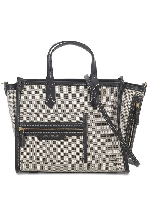 Grey top zip fastening bag ANYA HINDMARCH | 188586SALT AND PEPPER